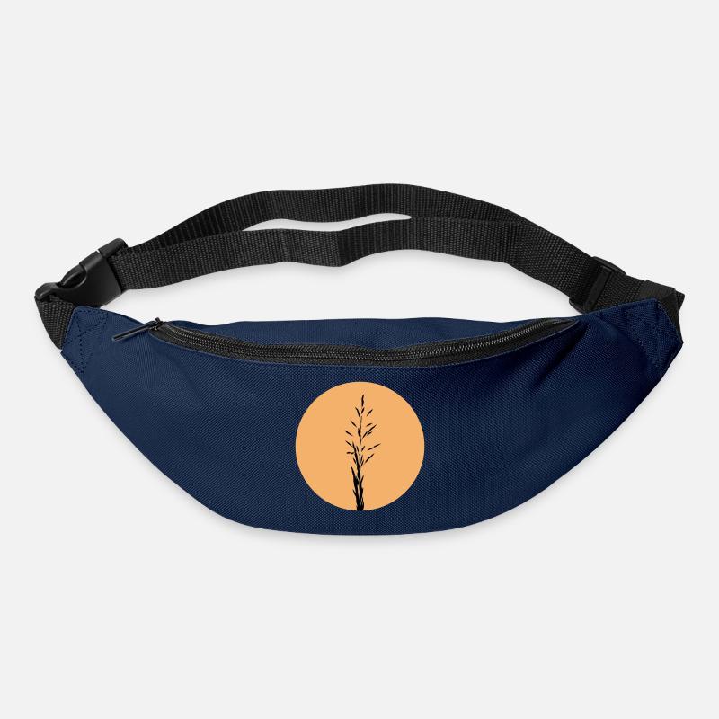 Silhouette dans Sunset Circle - Sac banane - marine