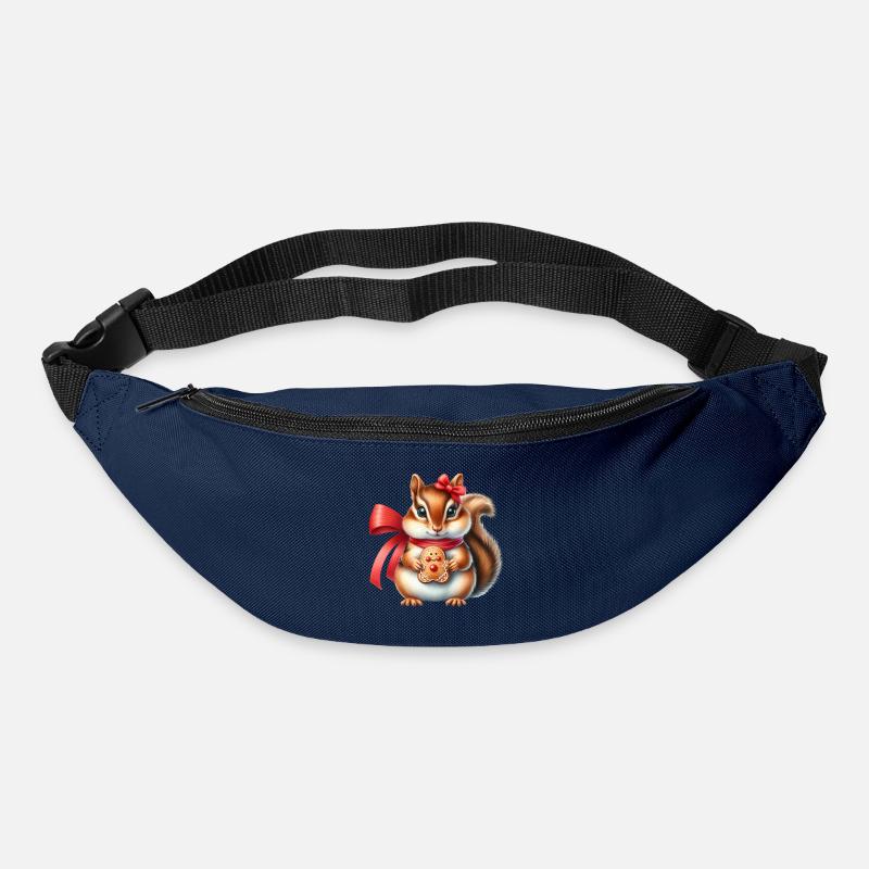 Ginger Squirrel with Cookie - Bum bag - navy