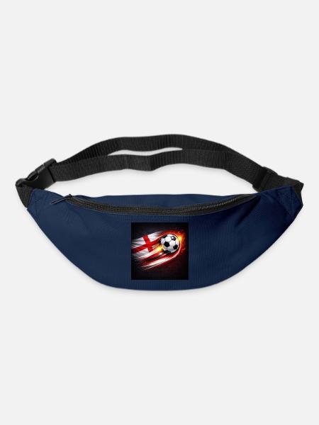 Fliegender Fußball mit Flaggenhauch - Gürteltasche - Navy