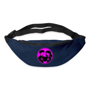 Paar Herz Beziehung - Gürteltasche - Navy - Vorne