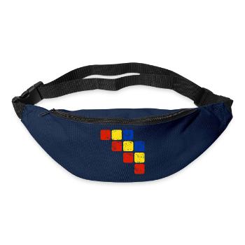 Farben Ornament Muster - Grundfarben - Gürteltasche - Navy - Vorne