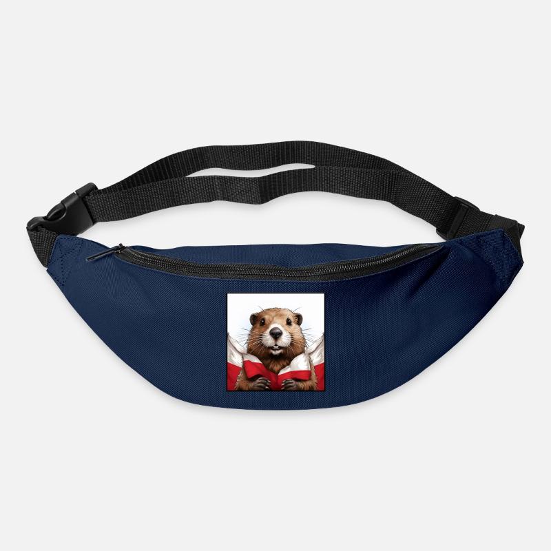 Drapeau de la Pologne du Beaver - Sac banane - marine