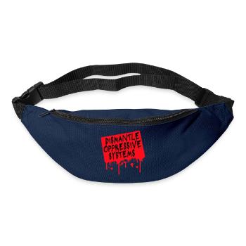 Dismantle Oppressive Systems Activism Statement - Bum bag - navy - Front
