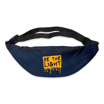 Be The Light Motivierend Positivität Spruch Logo - Gürteltasche - Navy - Vorne