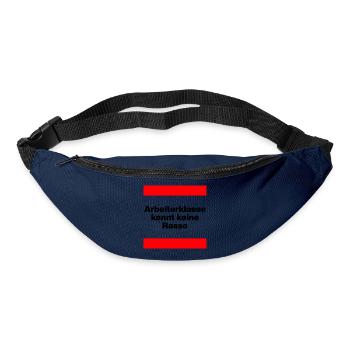 ARBEITERKLASSE KENNT KEINE RASSE, NIE WIEDER JETZT - Gürteltasche - Navy - Vorne