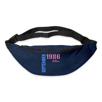 September 1986 Birthday - Bum bag - navy - Front