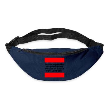 PARTNER ZURZEIT NICHT VERFÜGBAR, SINGLE, BEZIEHUNG - Gürteltasche - Navy - Vorne