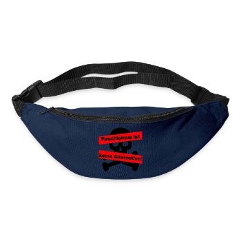 FASCHISMUS IST KEINE ALTERNATIVE. NIE WIEDER - Gürteltasche - Navy - Vorne
