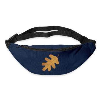 Herbst-Eichenblatt-Silhouette - Gürteltasche - Navy - Vorne