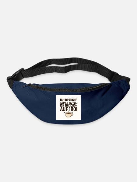 Lustige Tasse - Ich brauche keinen Kaffee - Gürteltasche - Navy
