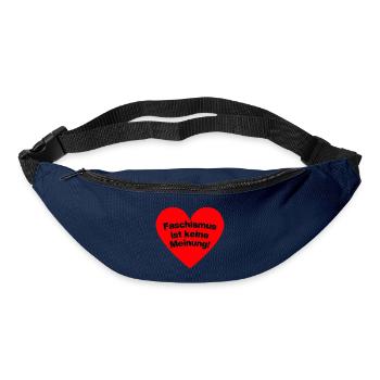 FASCHISMUS IST KEINE MEINUNG, NIE WIEDER IST JETZT - Gürteltasche - Navy - Vorne