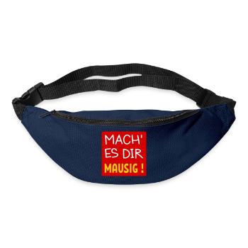 MAUSIGES LEBEN LEBENSMOTTO - Gürteltasche - Navy - Vorne