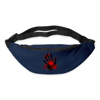 Halloween Blutende Hand - Gürteltasche - Navy - Vorne