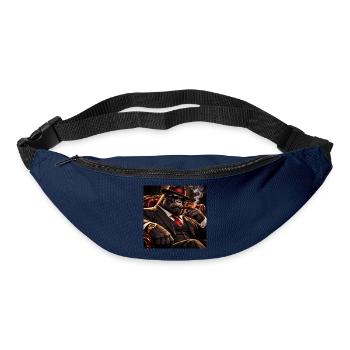 Gorilla-Dandy im Smoking und Zigarre - Gürteltasche - Navy - Vorne