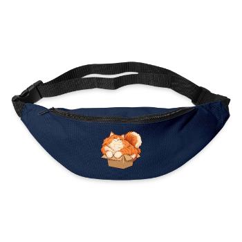 Katze im kleinen Karton - Gürteltasche - Navy - Vorne