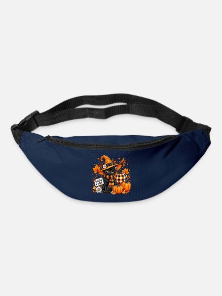 Witchy Vibes Schwarze Katze Halloween-Kürbis - Gürteltasche - Navy