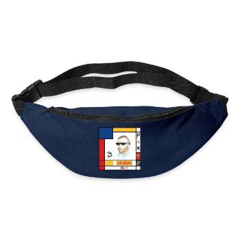Retro-Mondrian-Porträt Samstag - Gürteltasche - Navy - Vorne
