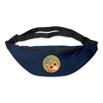 Keine Gedanken, nur Vibes Katzenrunde. - Gürteltasche - Navy - Vorne