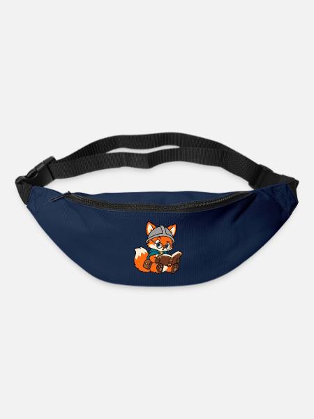Süßer Lesefuchs mit Brille - Gürteltasche - Navy