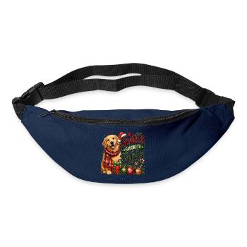 🎁 Weihnachts-Golden Retriever - Gürteltasche - Navy - Vorne