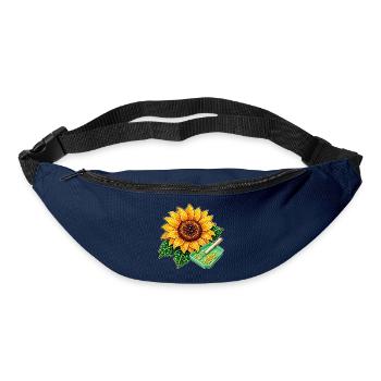 Diamond Painting Motiv - Funkelnde Sonnenblume - Gürteltasche - Navy - Vorne
