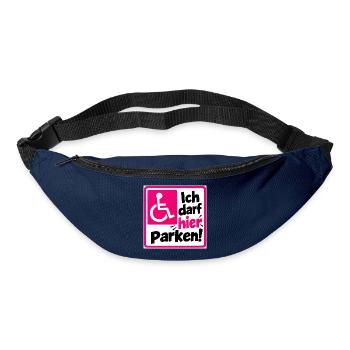 Ich darf hier Parken Sign - Gürteltasche - Navy - Vorne