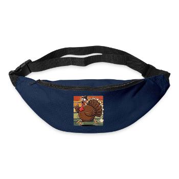 Truthahn mit Hut - Gürteltasche - Navy - Vorne