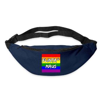 FLINTA MAUS REGENBOGEN PRIDE STATEMENT, CSD - Gürteltasche - Navy - Vorne