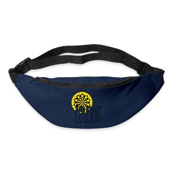 Dart, Dartpfeil, Darts, Shirt , Dart is my life - Gürteltasche - Navy - Vorne