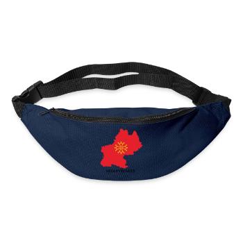 Carte du midi-pyrénée - Sac banane - marine - Devant