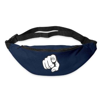 Pointer du doigt Tu gesticules Design d’autocollants - Sac banane - marine - Devant