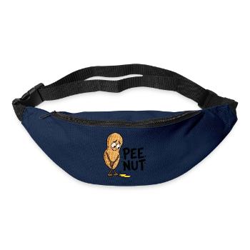 Pee Nut – Lustige Erdnuss mit Pfütze und Wortspiel - Gürteltasche - Navy - Vorne