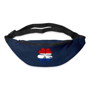 Holland Flagge Kleeblatt used - Gürteltasche - Navy - Vorne