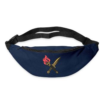 Schwert Fackel Wappen Logo - Gürteltasche - Navy - Vorne