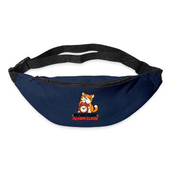 Meine Katze ist mein Wecker-lustiger Katzenliebhaber - Gürteltasche - Navy - Vorne