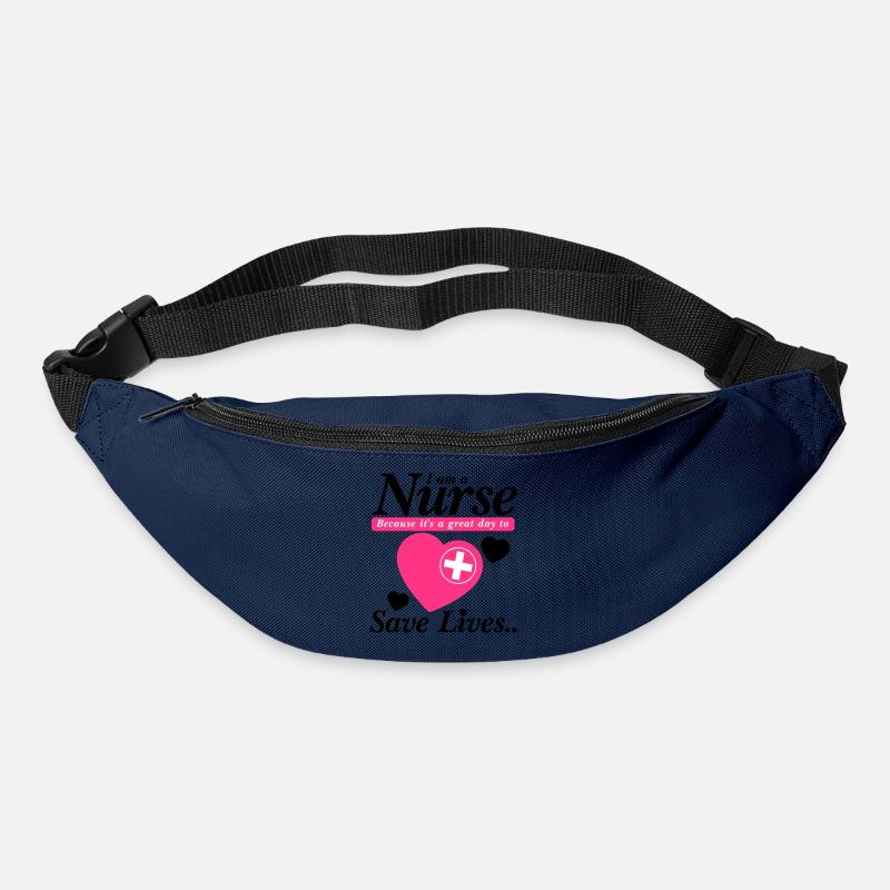 Krankenschwester Save Lives Black Pink - Gürteltasche - Navy
