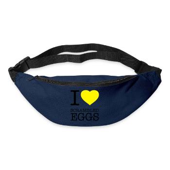 J’ADORE LES ŒUFS BROUILLÉS Rührei - Sac banane - marine - Devant