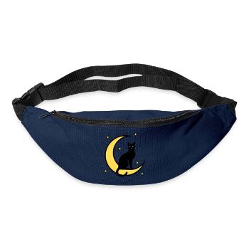 Katze Mond Sterne Hexerei - Gürteltasche - Navy - Vorne
