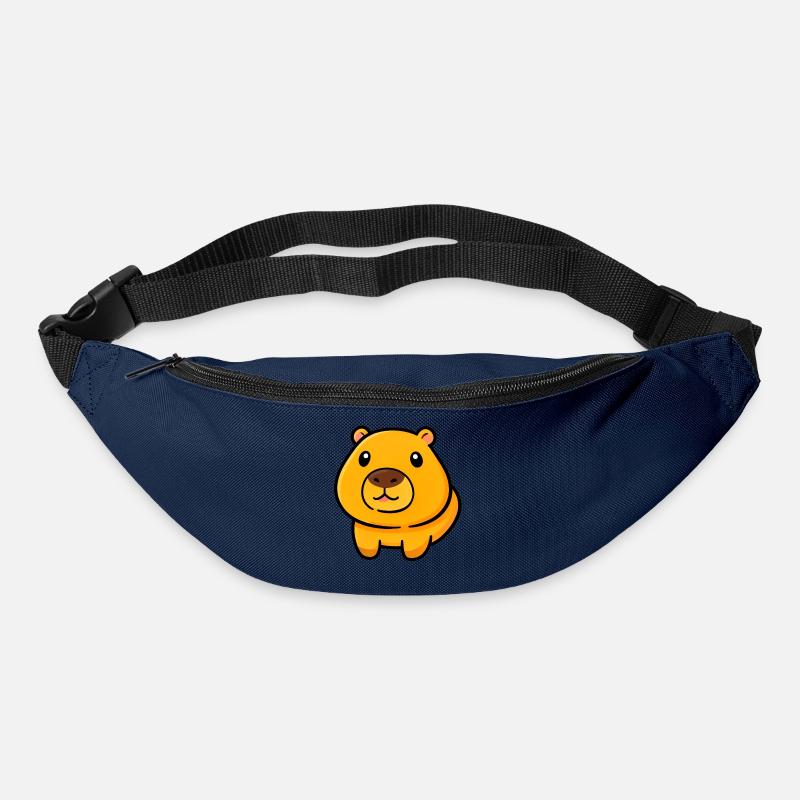 Chubby Bear Mascot Illustration - Bum bag - navy