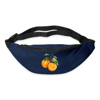 Orangen Aquarell Obstzweig - Gürteltasche - Navy - Vorne