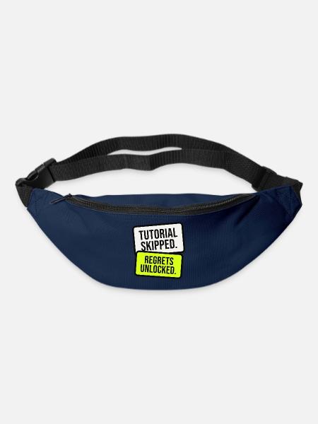 Bedauern freigeschaltet Meme - Gürteltasche - Navy