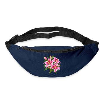 Pink Lily Bouquet Burst - Gürteltasche - Navy - Vorne