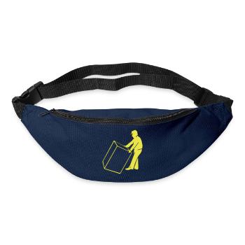 Man Package Box Drag Gift Idea Deliver - Bum bag - navy - Front