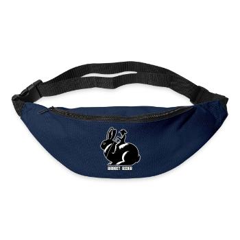 Rabbit Rider (Text hell - mit Kontur, 3-farbig) - Gürteltasche - Navy - Vorne