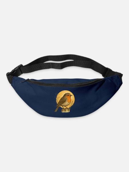 Rotkehlchen - Gartenvögel - Gürteltasche - Navy