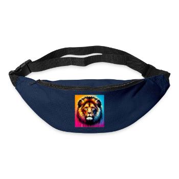 lion - Sac banane - marine - Devant