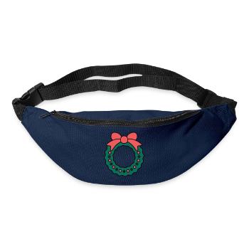 Wreath for Christmas - Bum bag - navy - Front