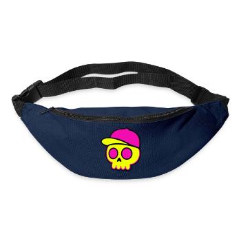 Neon Skull Cap Design - Bum bag - navy - Front