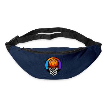 Basketball Hoop Ball Icon Graphic - Bum bag - navy - Front