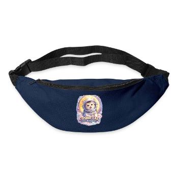 Cosmic Cat - Cute Cat in Space - Bum bag - navy - Front